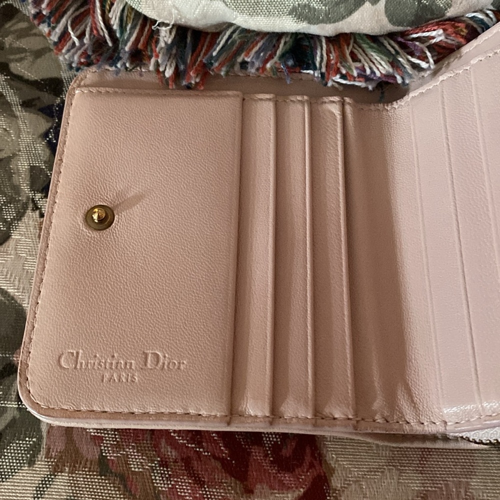 CHRISTIAN DIOR STUDDED BI FOLD WALLET & DUST BAG EUC - Picture 3 of 11